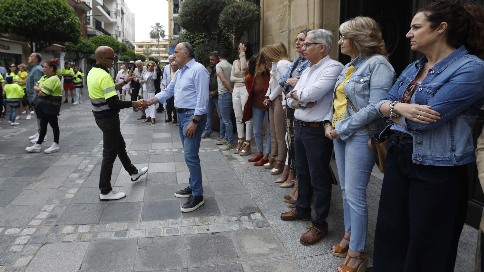 La plantilla de Acerinox celebra una nueva manifestación en Algeciras, en imágenes