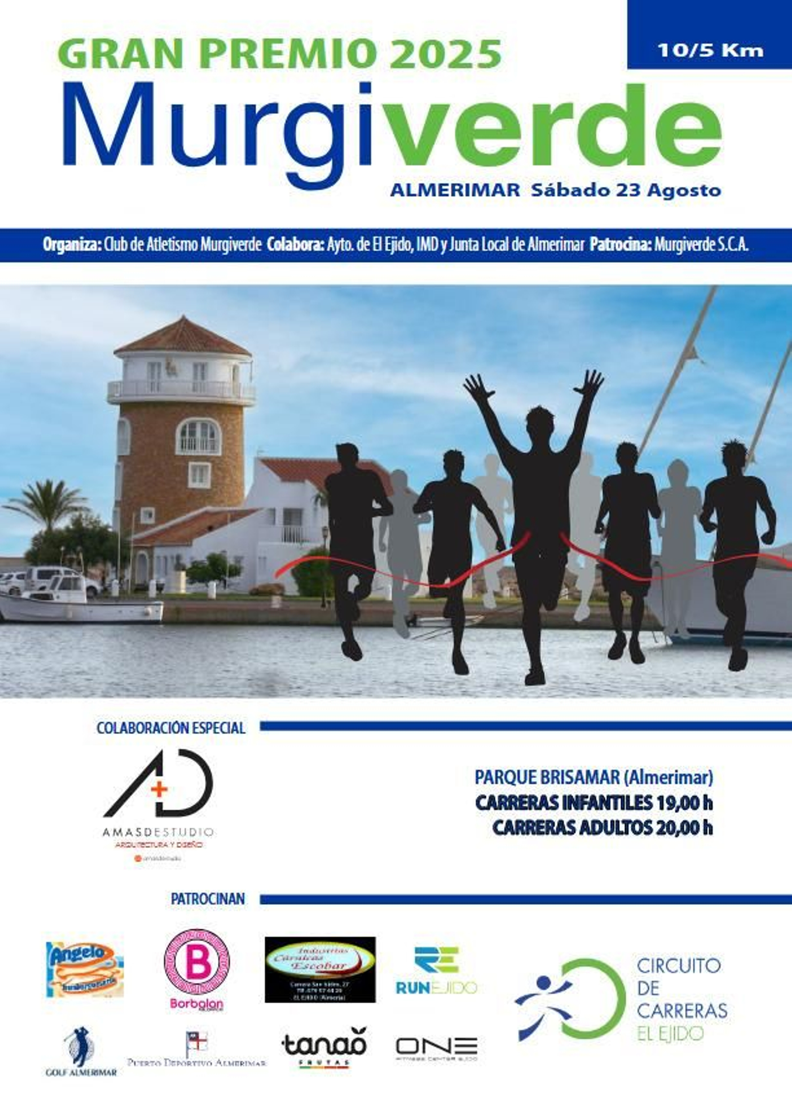 Cartel del Gran Premio Murgiverde 2025, en Almerimar.