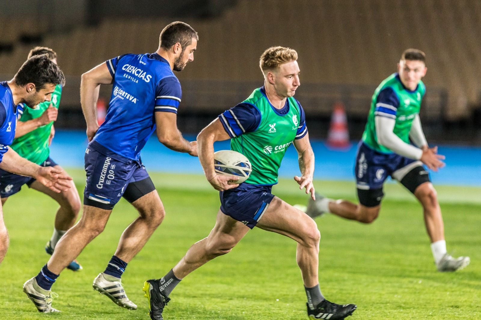 Axel Papa, durante un entrenamiento del Ciencias Enerside en la presente semana.