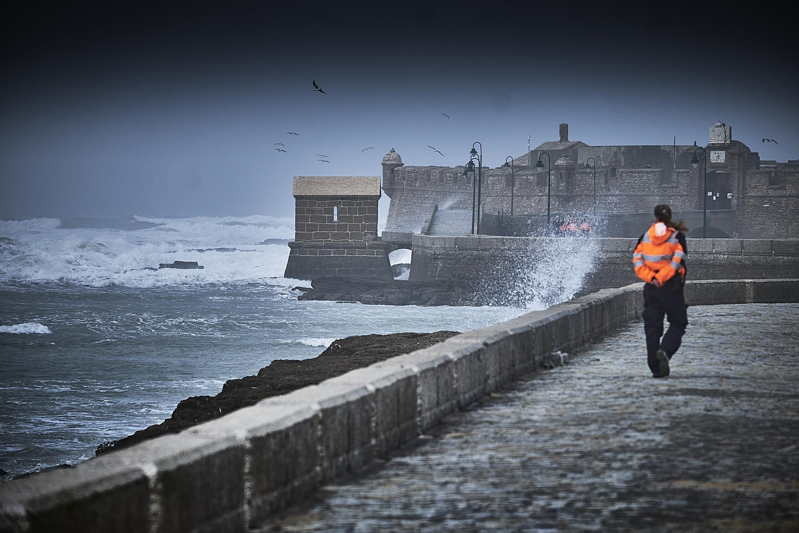 Efectos del temporal en Cádiz