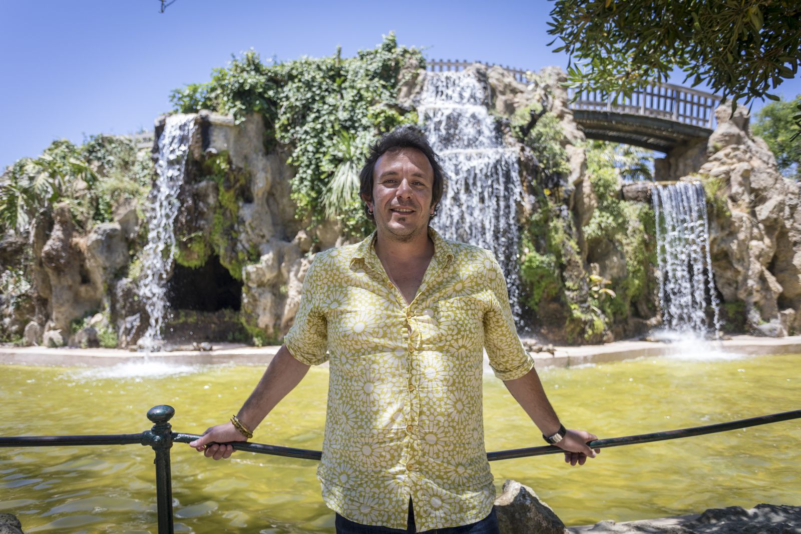 Una imagen del alcalde en el parque Genovés.