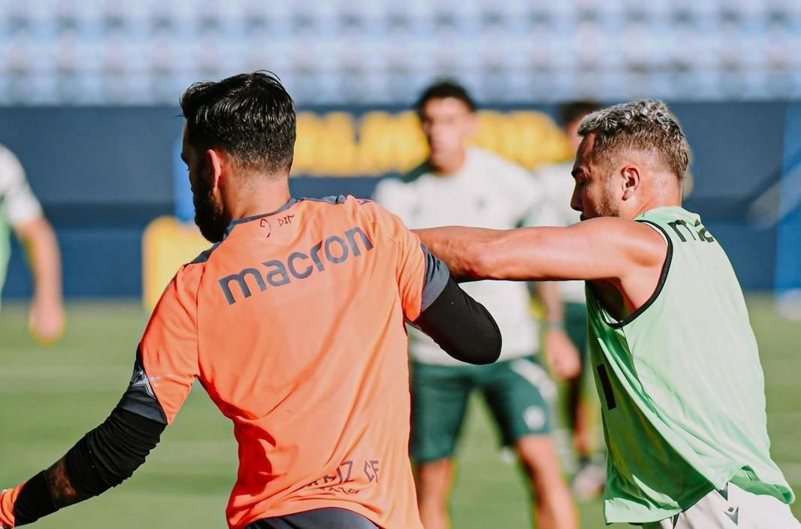 Un entrenamiento del Cádiz.