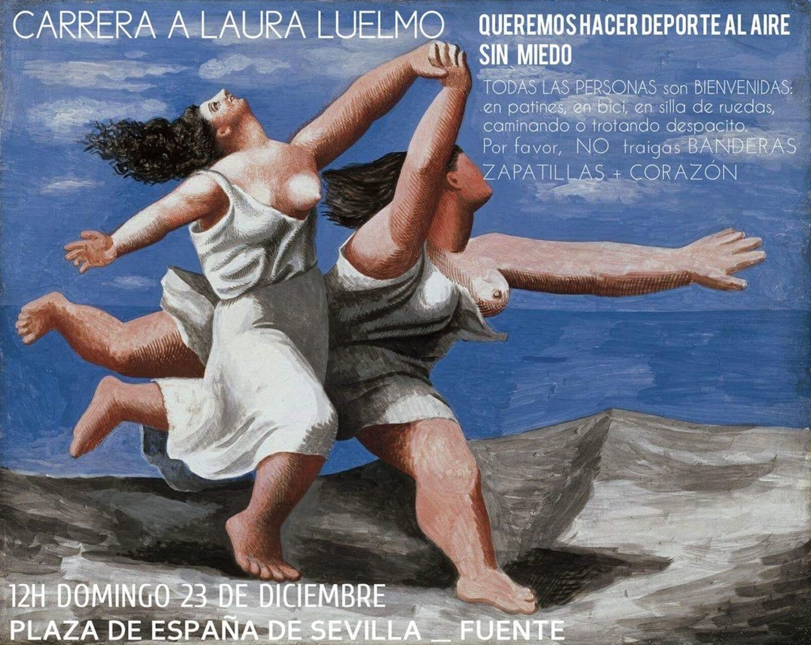 El cartel de la carrera a Laura Luelmo que se ha difundido en redes.