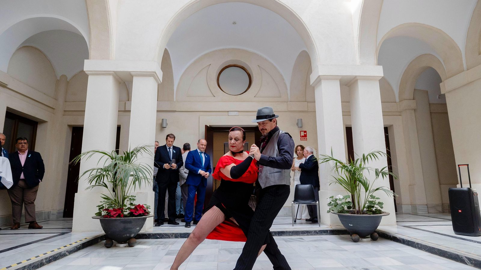 Otro momento de la exhibición de tango.