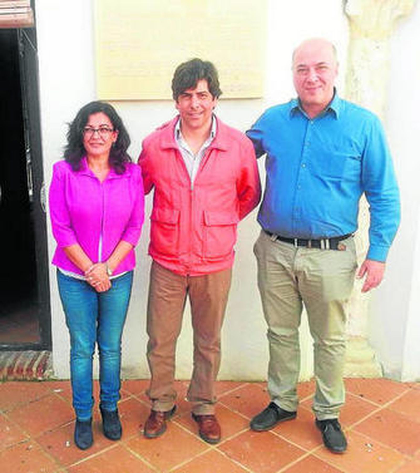 Rafael Ángel Llamas Salas, con Rosa Lucía Polonio y Antonio Ruiz.