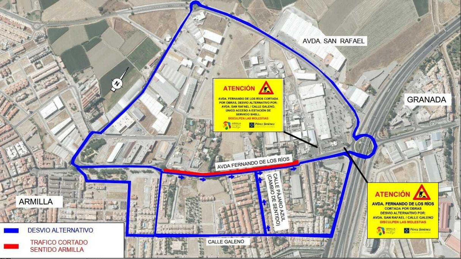 Desvíos alternativos.