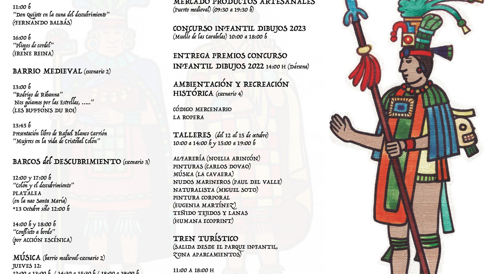 Programación en el Muelle de las Carabelas 2023