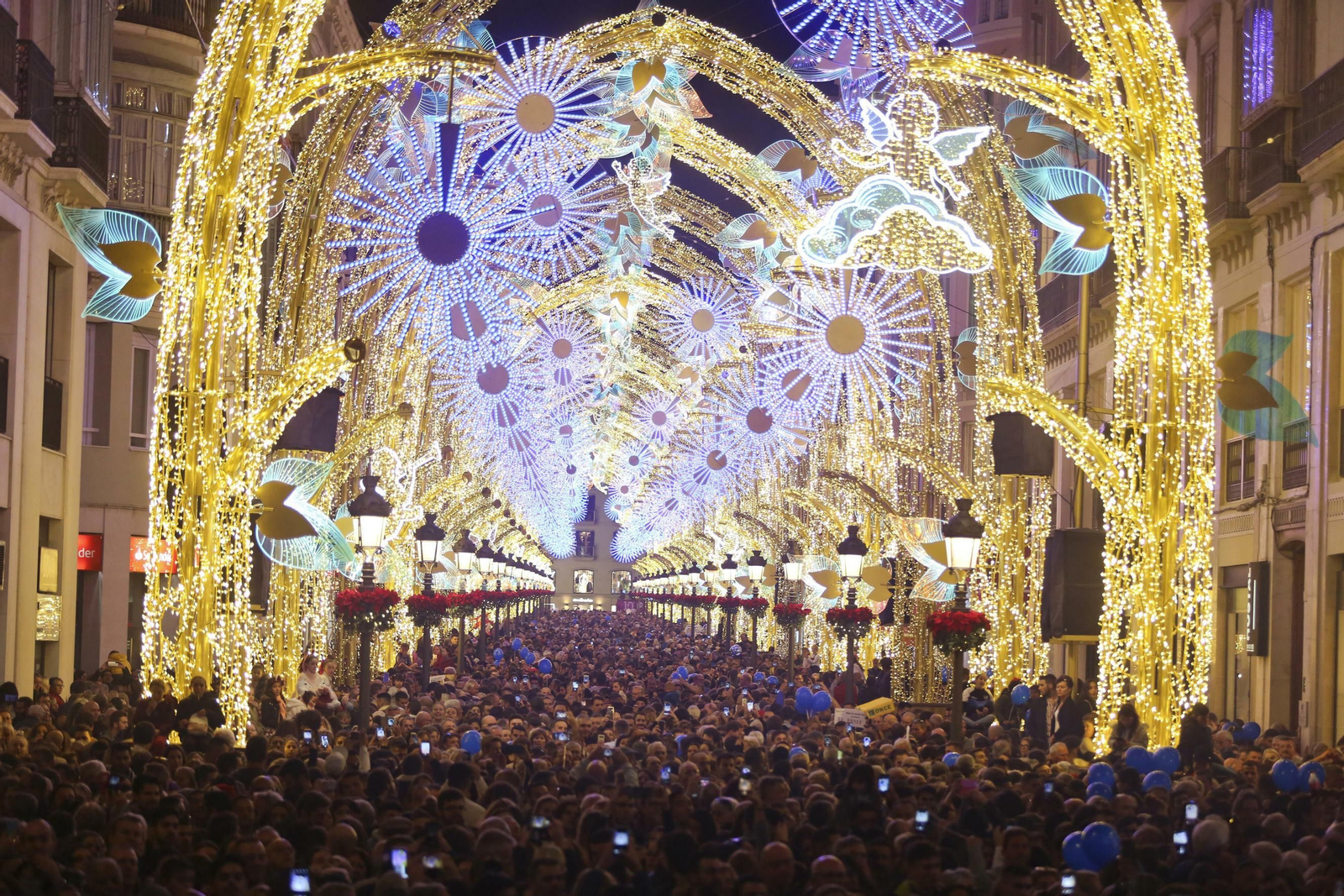 Las fotos de las luces de Navidad en Málaga Las fotos de las luces de Navidad en Málaga