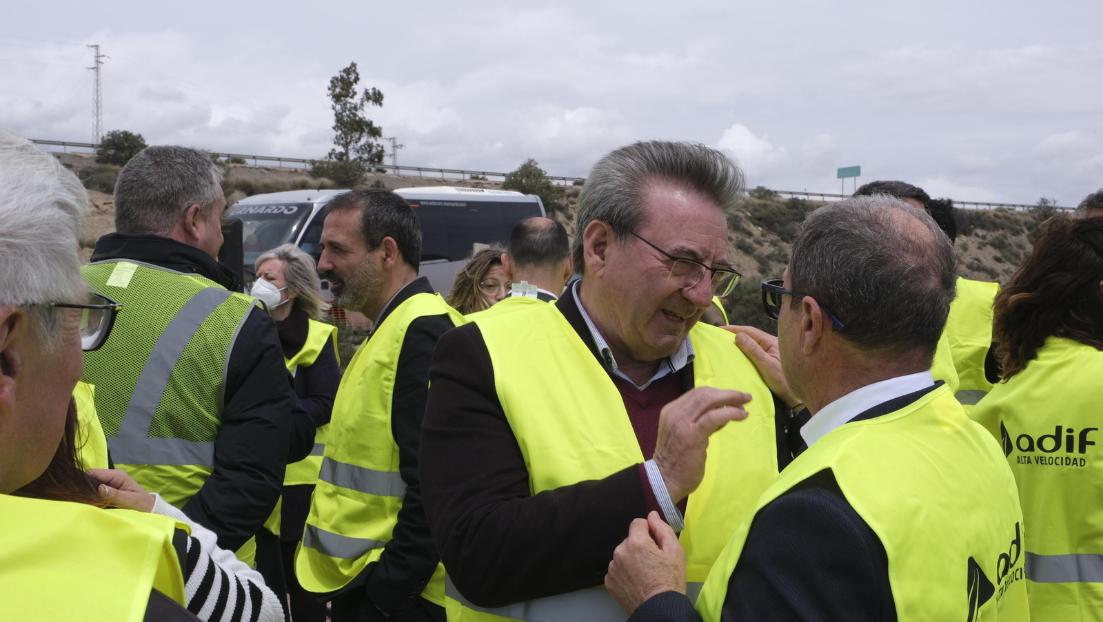 Imágenes de la visita a las obras del AVE en Almería.