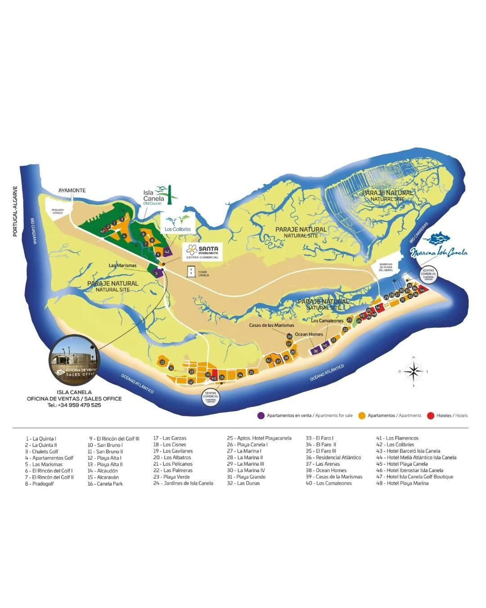 Mapa de Isla Canela Mapa de Isla Canela