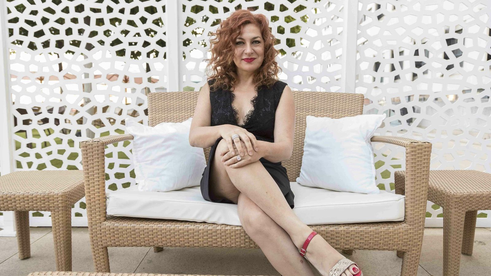 Pilar Jurado, momentos antes de la entrevista.