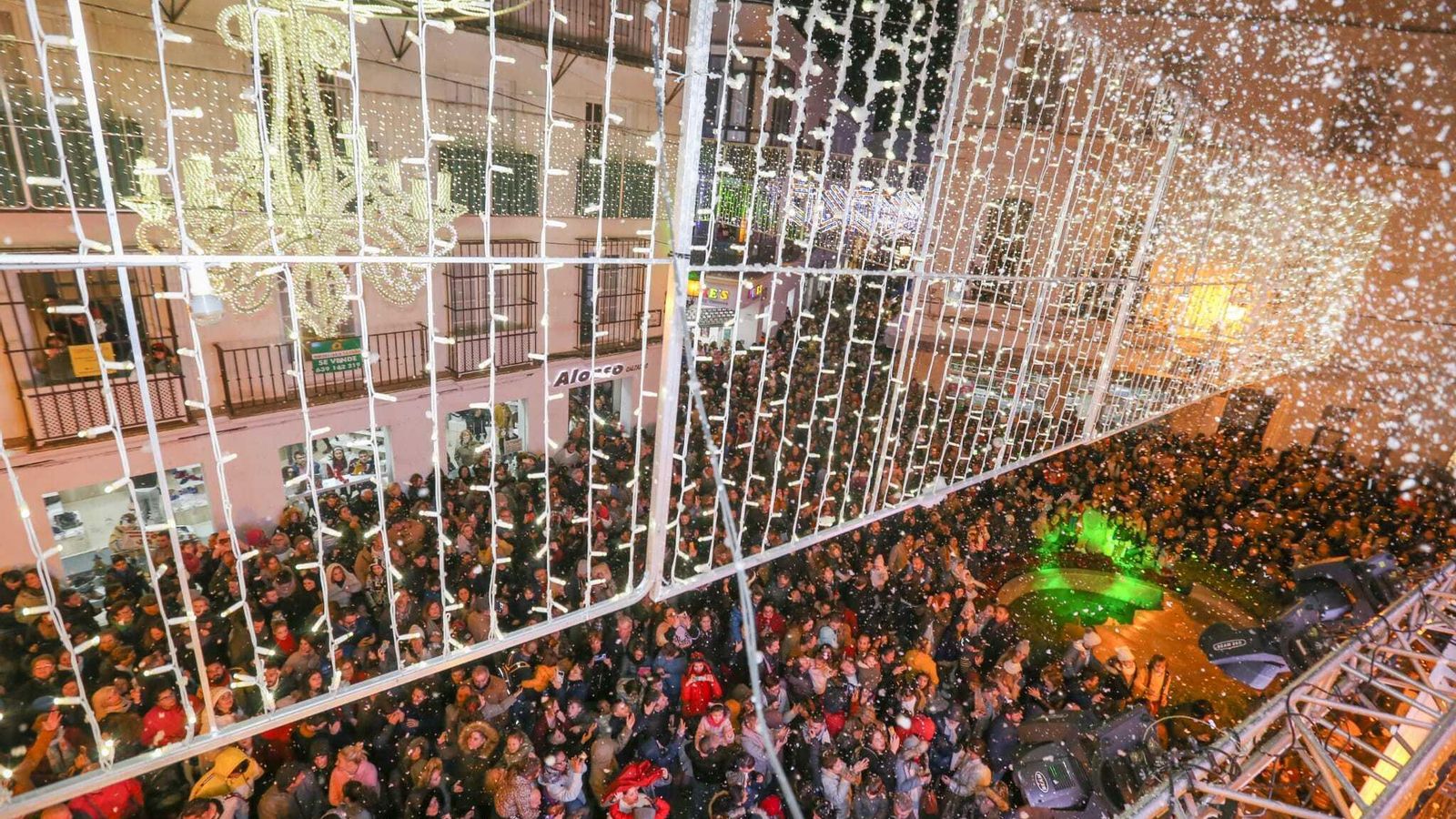 Nevada artificial en Chiclana.