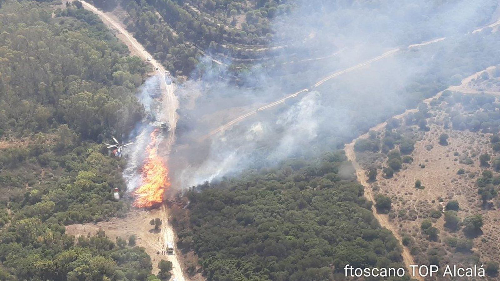 El incendio en Borondo, San Roque.