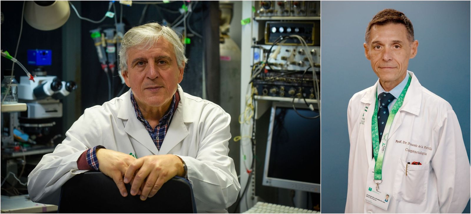 El científico José López Barneo y el cirujano Fernando de la Portilla.