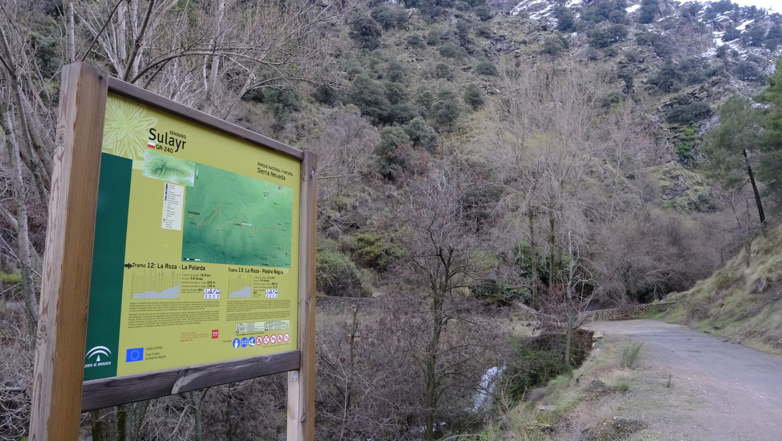 Imágenes del temporal de nieve en la provincia de Almería.