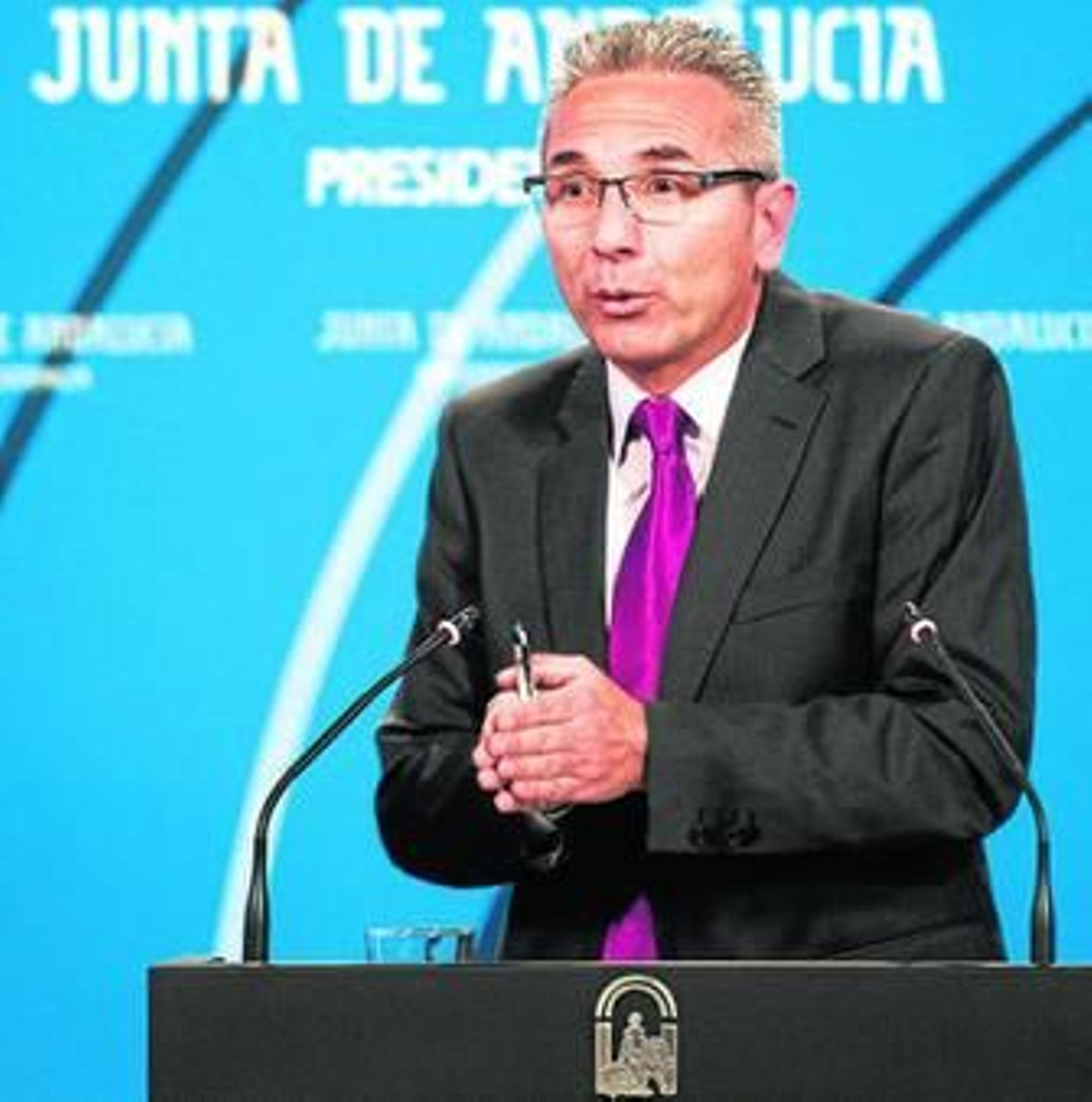Miguel Ángel Vázquez, portavoz del Gobierno, ayer en la rueda de prensa posterior al Consejo.