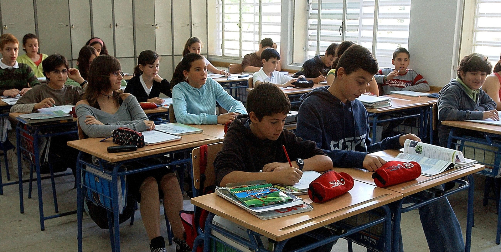 Clase de francés en un instituto público.