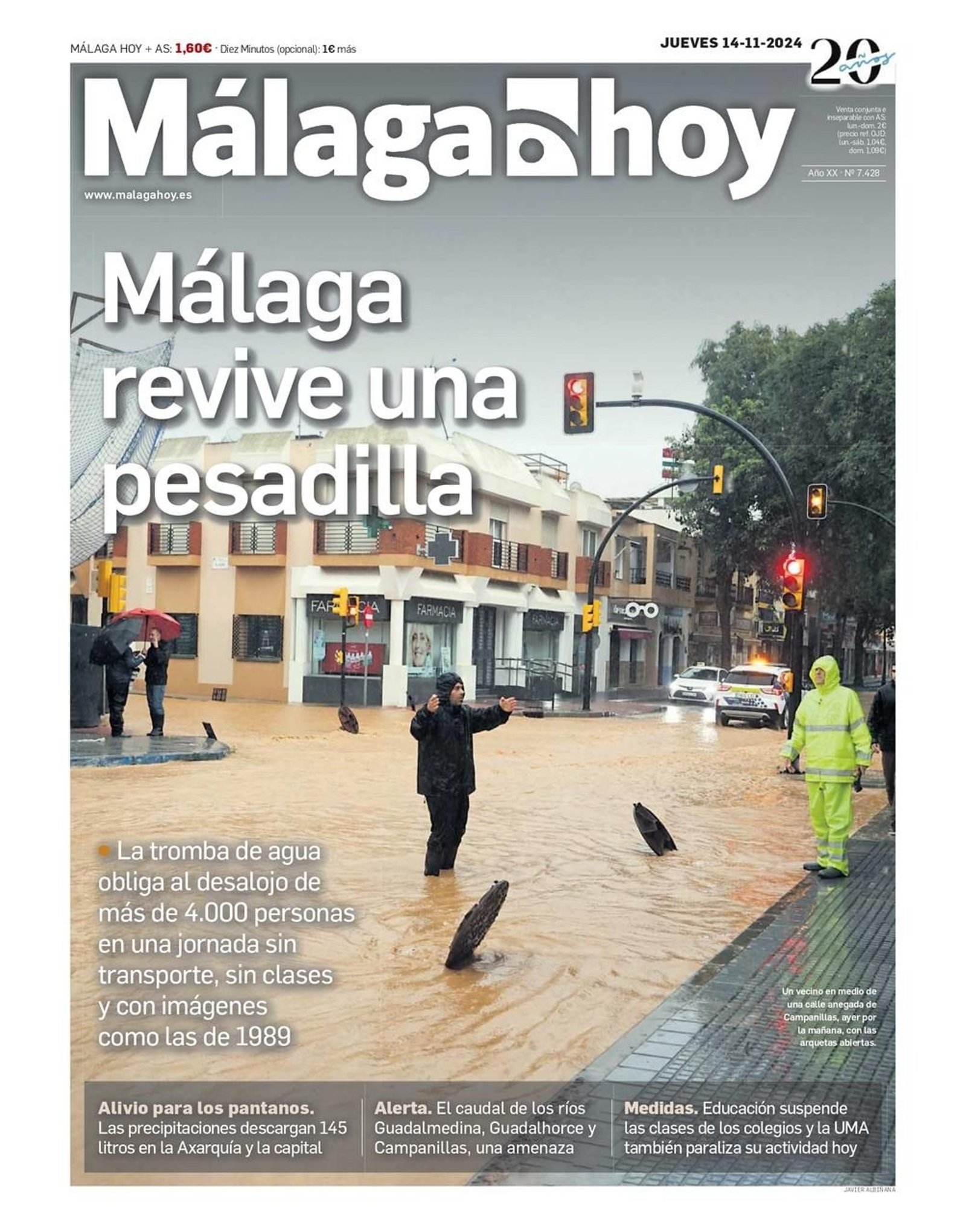 Portada Málaga Hoy del 14 de noviembre de 2024