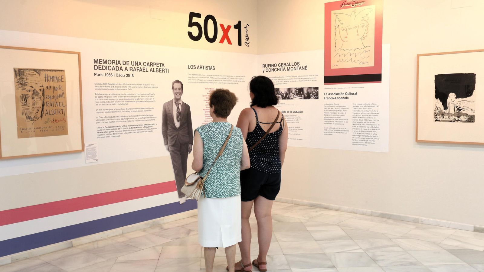 Visitantes en la exposición permanente de la Fundación.