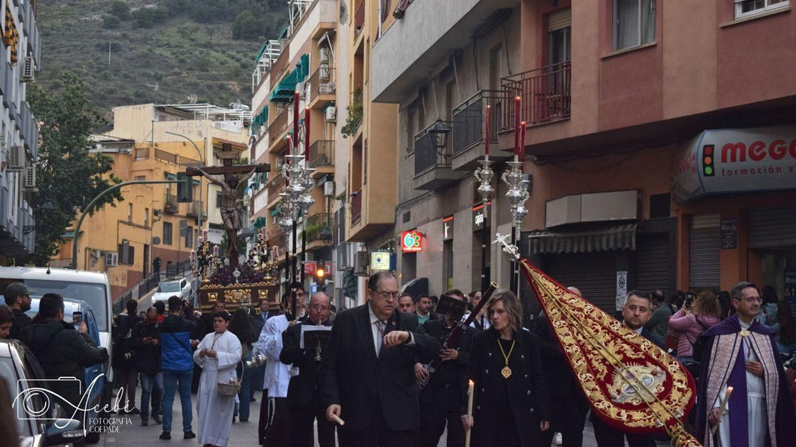 El Cristo de las Aguas durante su salida en Vía Crucis la pasada Cuaresma.