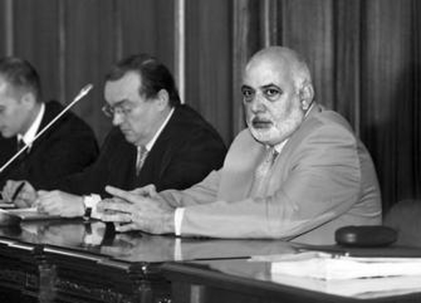 El abogado José Luis Parada, a la izquierda, con José Marín.