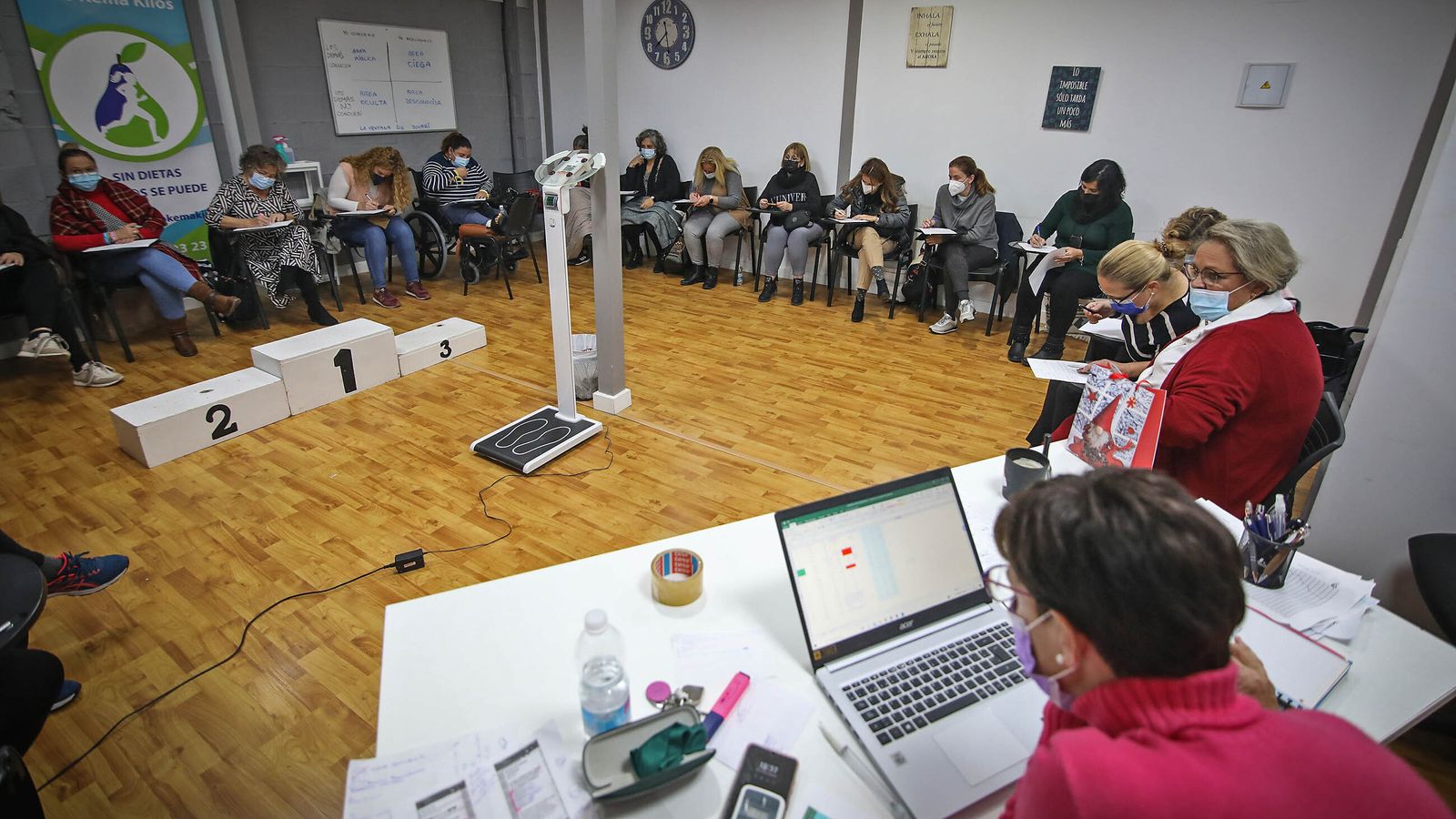 Una de las sesiones que habitualmente realizan al mes en el Klub Kema Kilos.