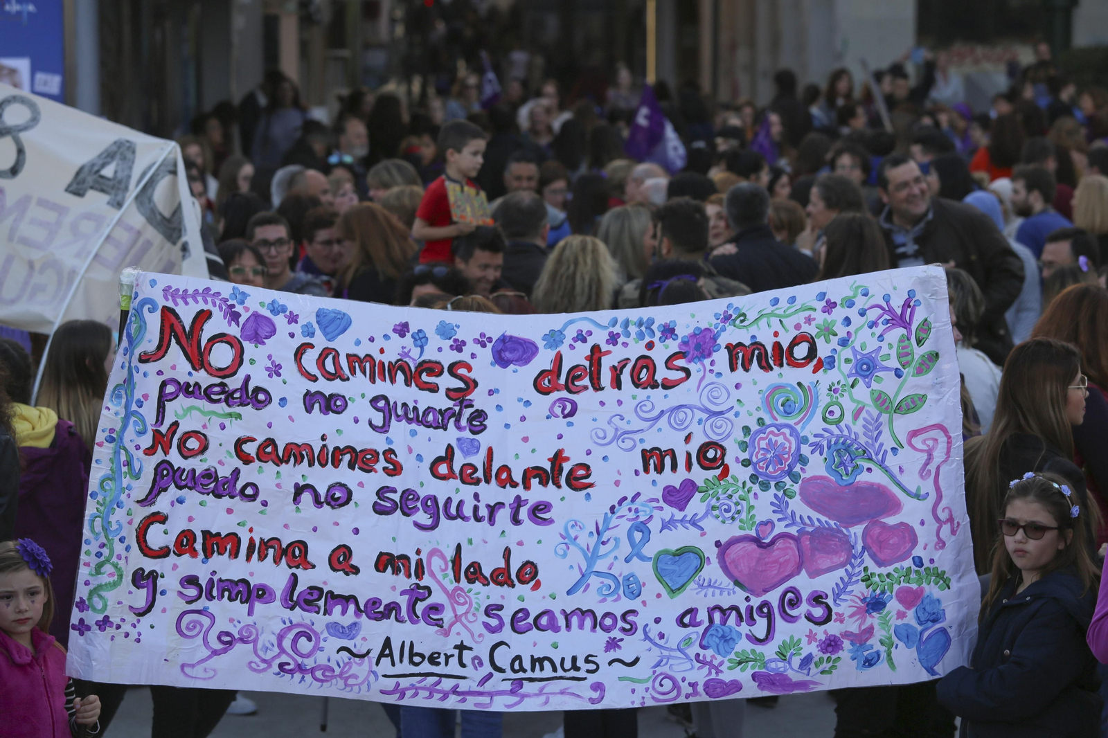 Las imágenes de la manifestación del Día de la Mujer en Málaga