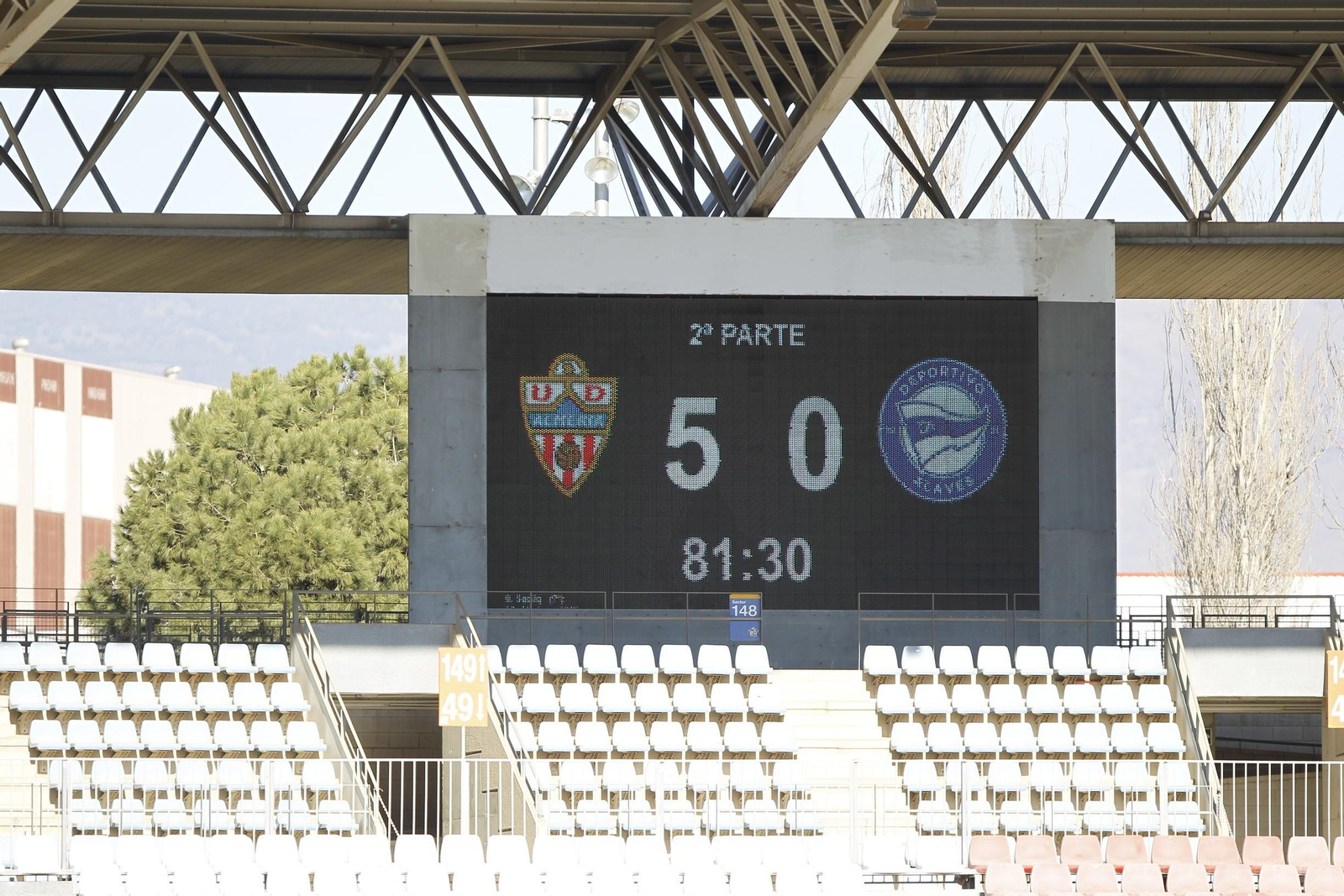 Histórico marcador del pasado sábado: Almería 5-0 Alavés.