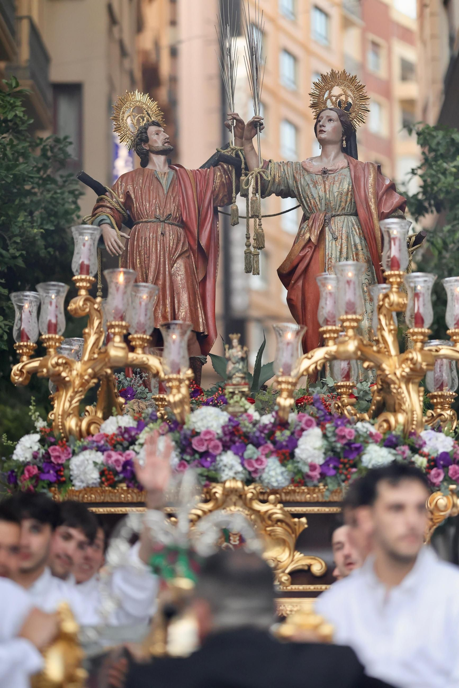La procesión de los Santos Patronos de Málaga, en fotos