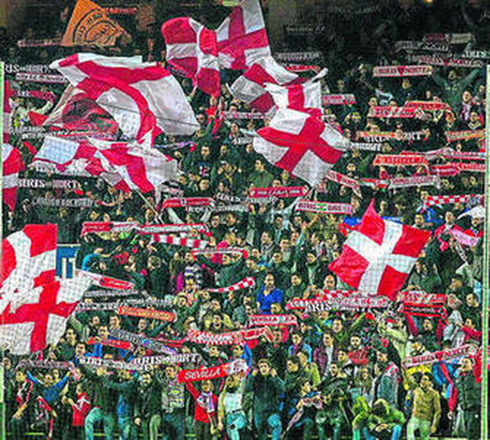 Una de las gradas del Sánchez Pizjuán durante un partido.