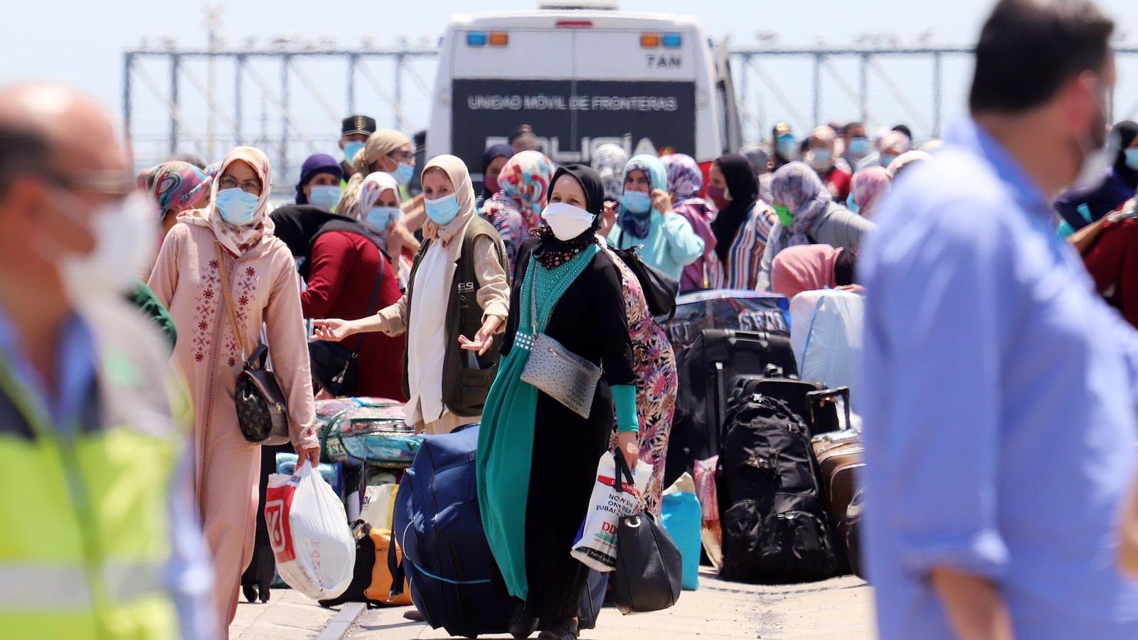 Regreso de las trabajadoras marroquíes en julio del año pasado.
