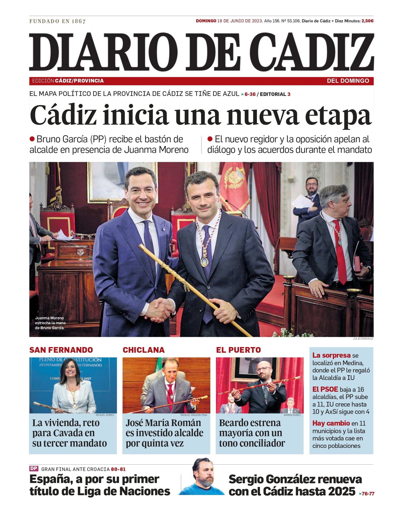 18 de junio. Investiduras de los nuevos alcaldes.