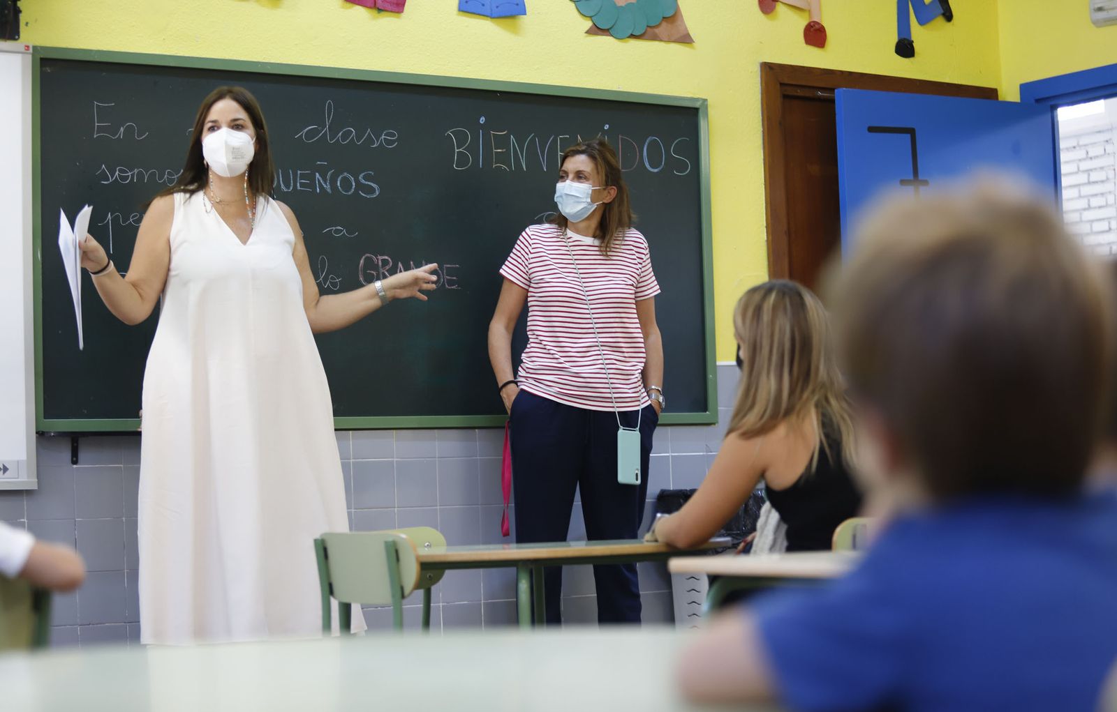 Imágenes de la vuelta al cole en las aulas de Huelva