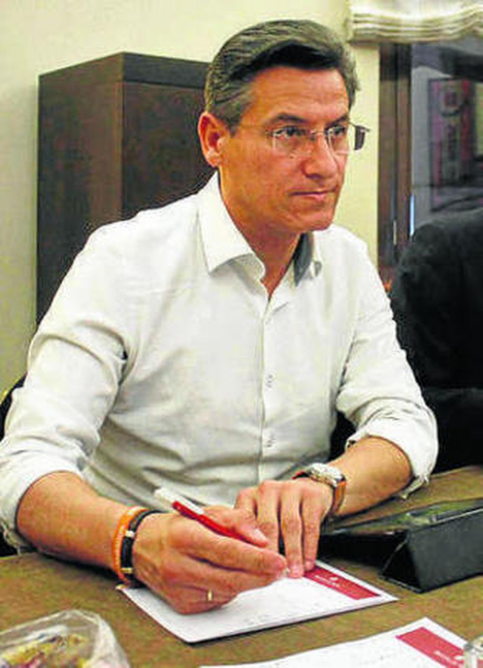 Luis Salvador, anoche.