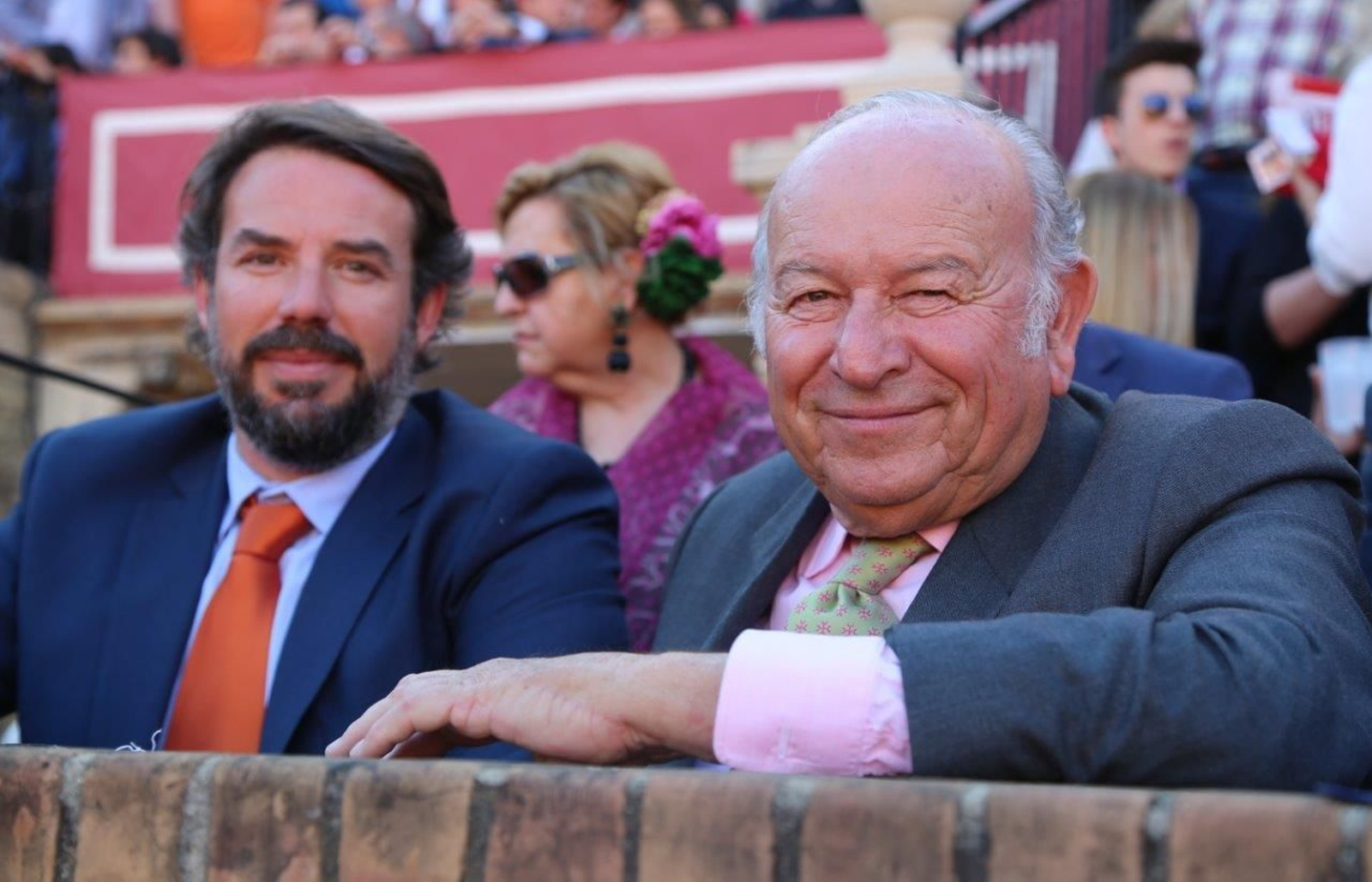 Don Álvaro Domecq en compañía de Miguel Sel