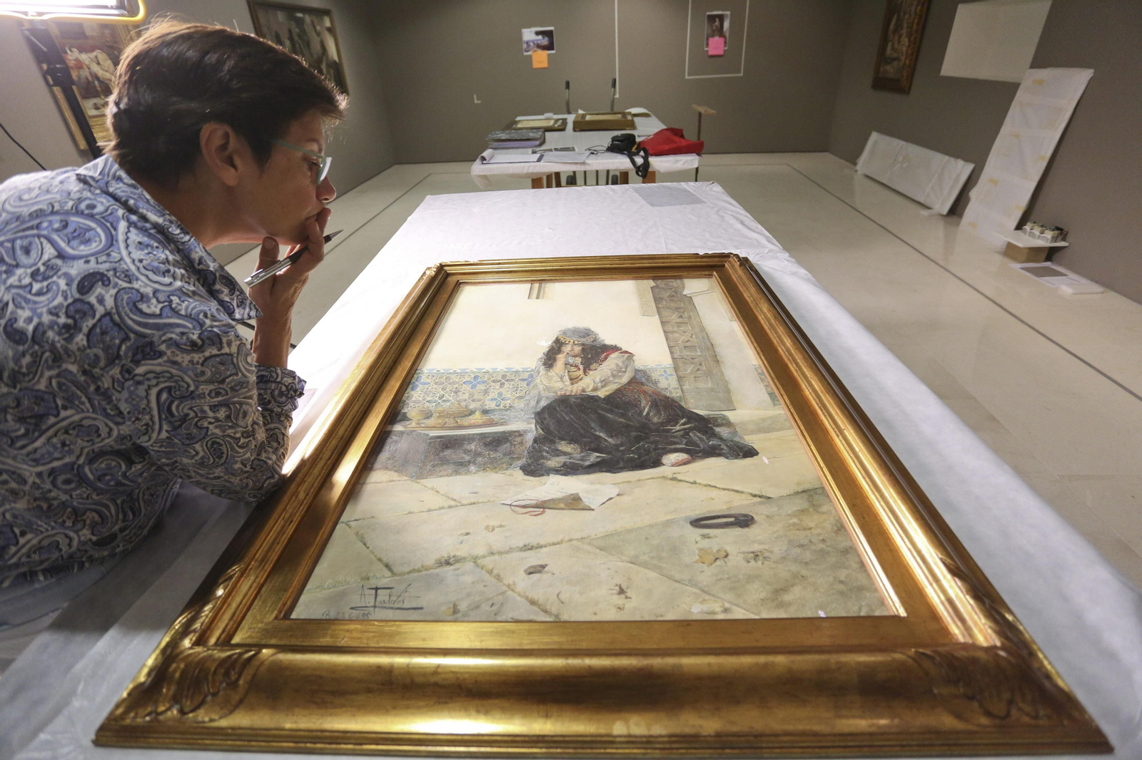 Fotos del montaje de la nueva exposición del Museo Carmen Thyssen