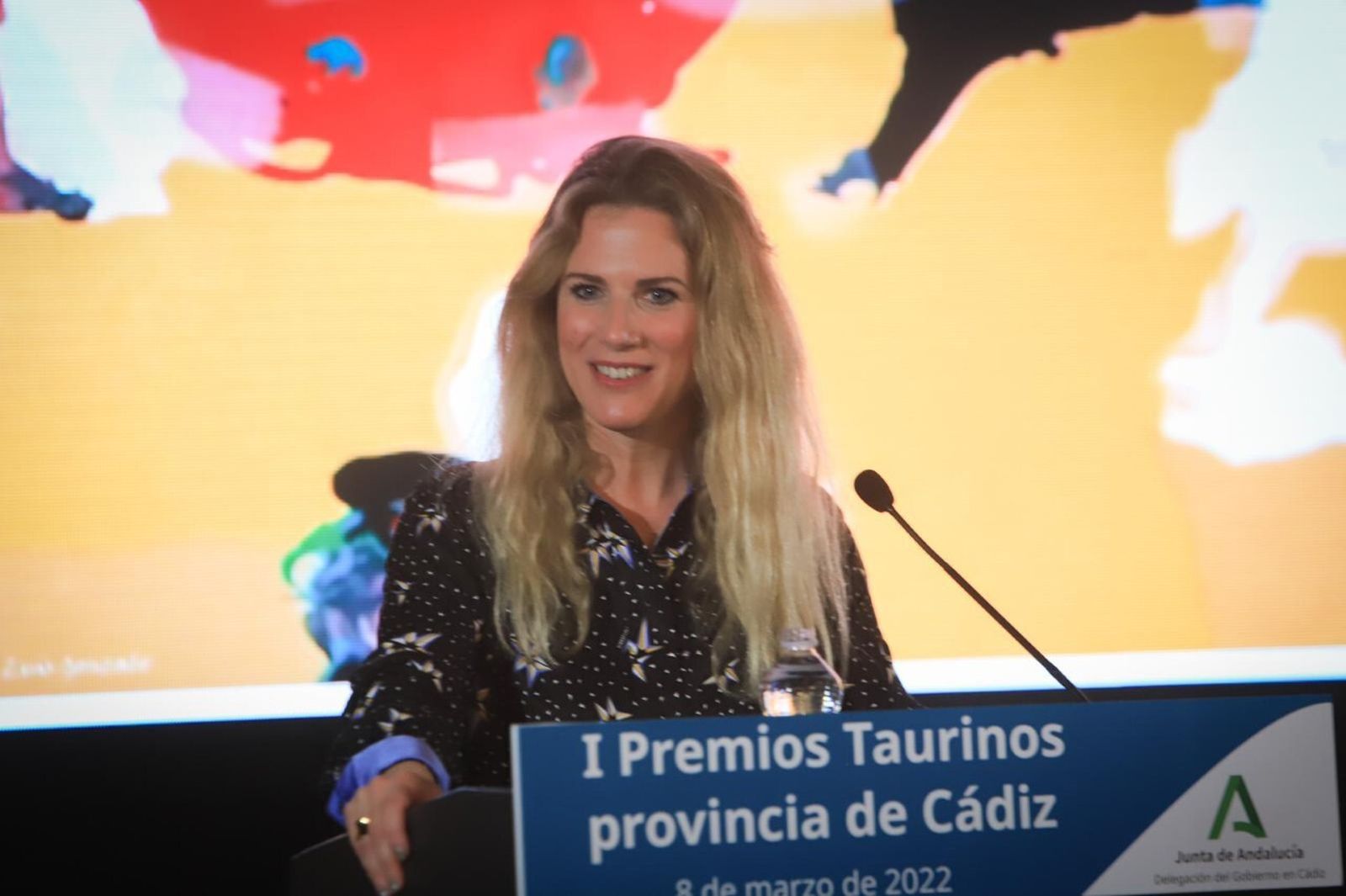 Ana Mestre, en la entrega de los I Premios Taurinos Provincia de Cádiz.