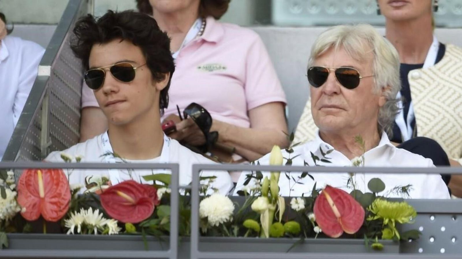 Junto a su padre, en el Master Series de Madrid en 2016.