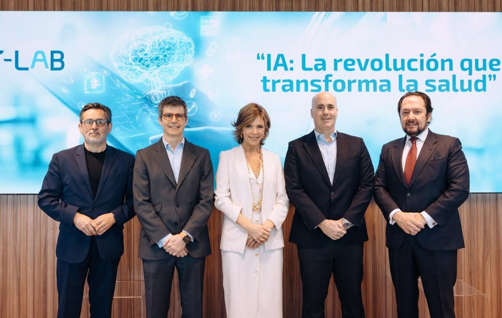 Julio Mayol, Adolfo Fernández-Valmayor, Marta Villanueva, Fernando Campos y Natán Díaz Carazo, en la jornada celebrada el pasado lunes en Madrid.