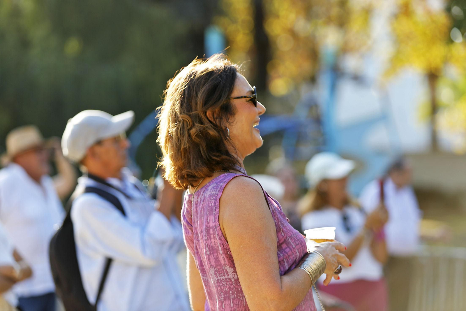 Imágenes de la Feria de las Sevillanas en los jardines del muelle