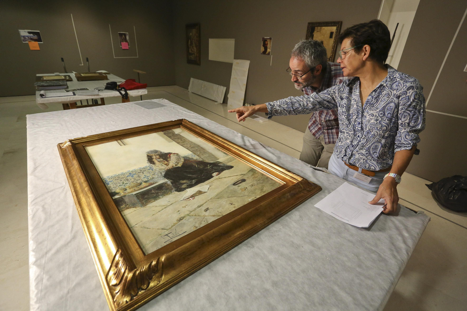 Fotos del montaje de la nueva exposición del Museo Carmen Thyssen