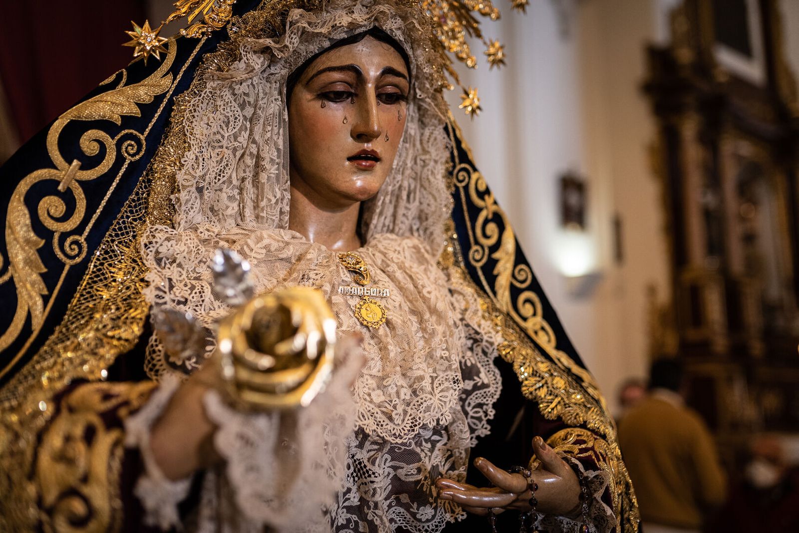 Virgen de la Amargura, titular de la hermandad del Nazareno en Huelva.