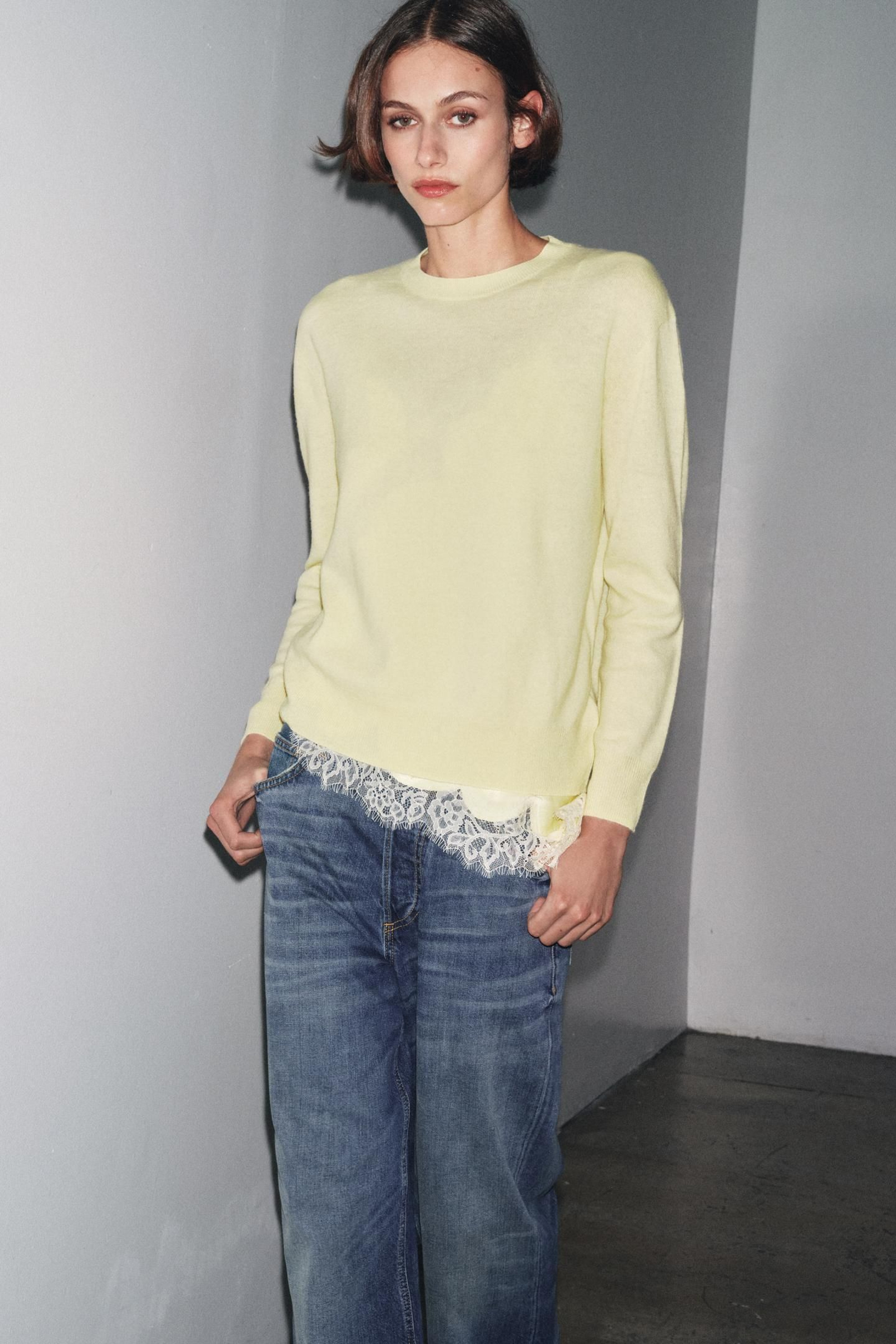 Jersey amarillo de Zara.