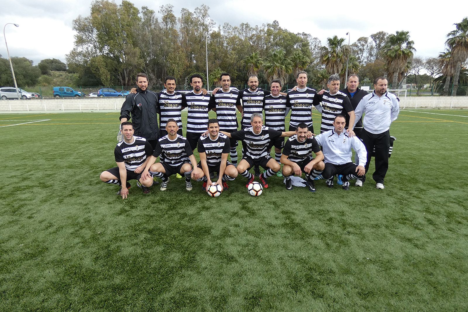 Los veteranos de la Balona, en un torneo disputado en Puente Mayorga