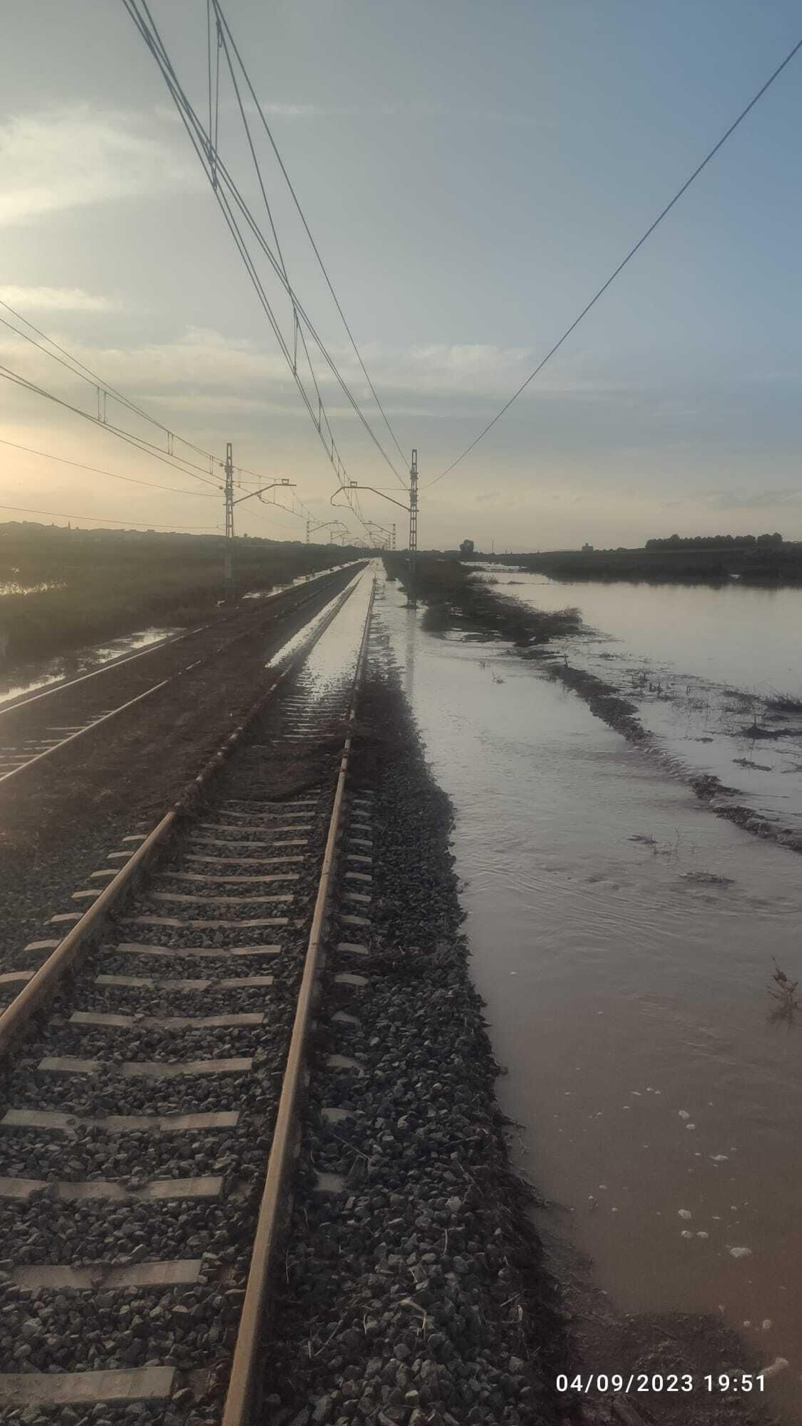 Inundación por la DANA en otra vía convencional de Toledo.