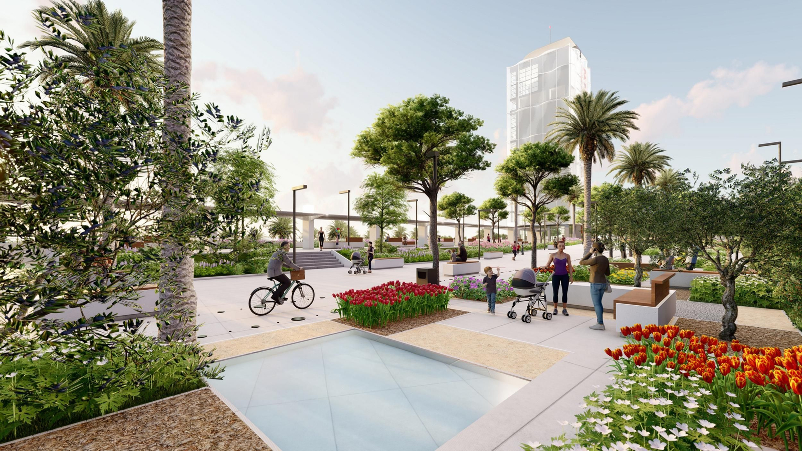 Infografía del futuro centro sociocultural.