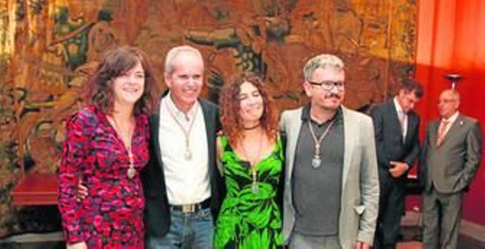 María de los Ángeles Aguilera, Rafael Blázquez, Vicky López y Alberto de los Ríos, tras tomar posesión se sus actas por Ganemos Córdoba.