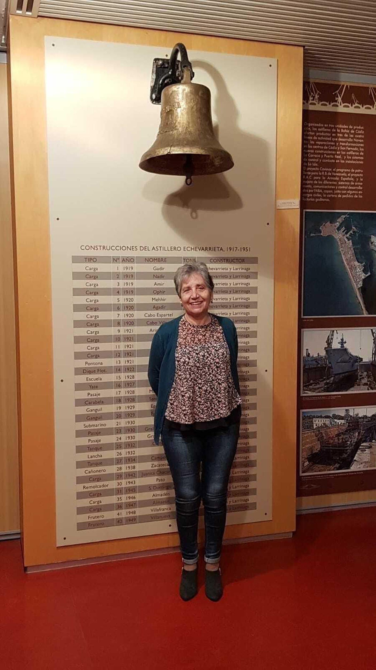 Elena Santos, en plantilla desde 1970 y trabajadora del Astillero de Cádiz.