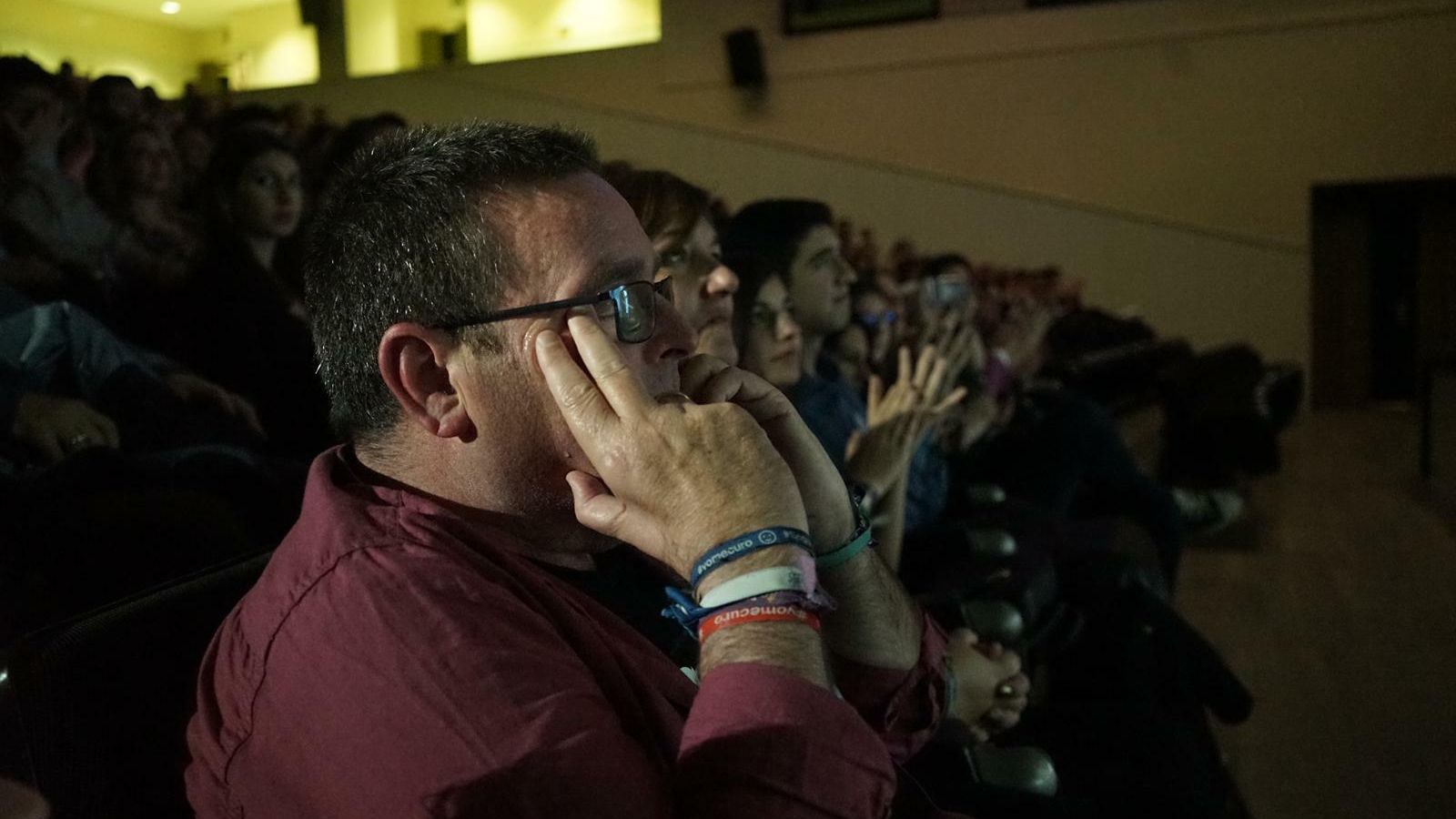 Juanma Díaz, emocionado entre el público.