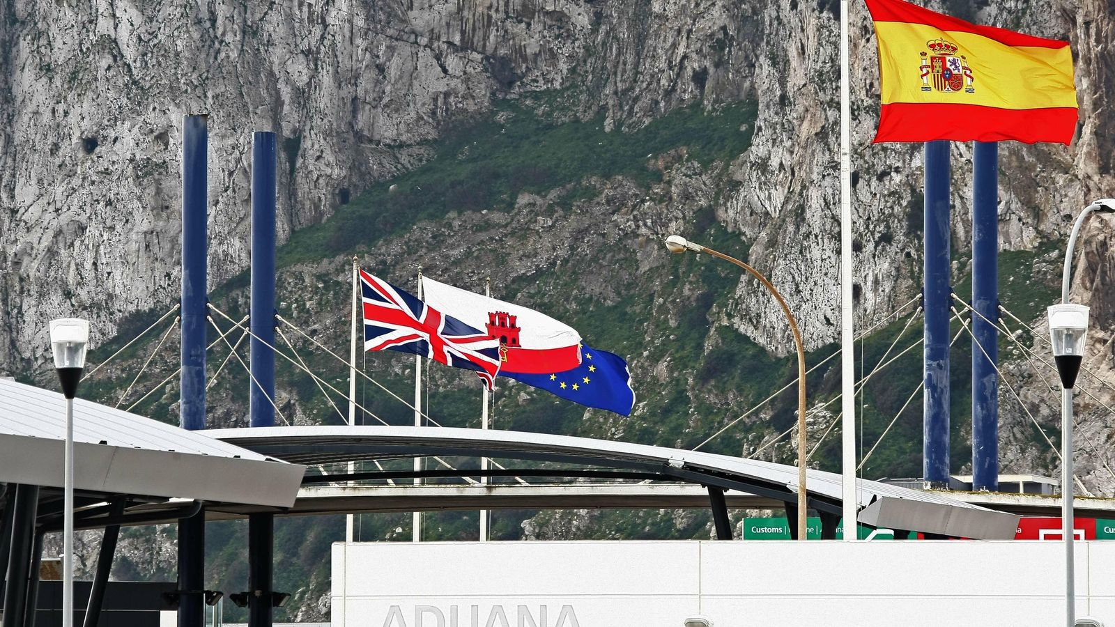 Aduana entre La Línea y Gibraltar.